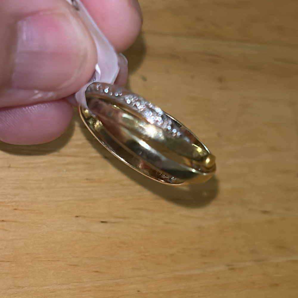 Sterling Silver Interlocking Ring, Size 7.75 - image 7